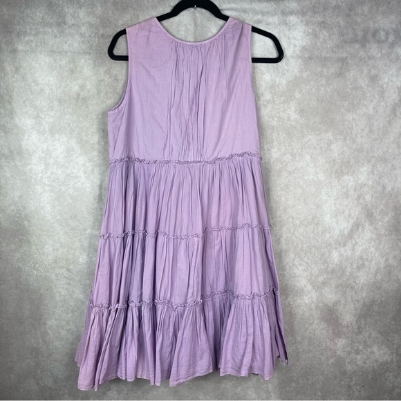 Samant Chauhan x Anthropologie Lola Tiered Dress In Purple Size M - Picture 4 of 8
